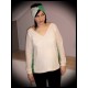 Cream gold top with green muslin back - size M/L